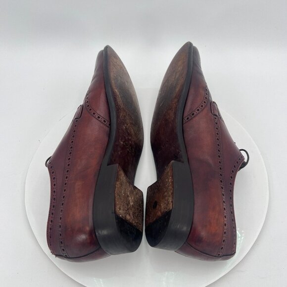 Prada Milano Men Size 9.5 Brown Perforated Leather Wingtip Derby Dress Shoes main image 15